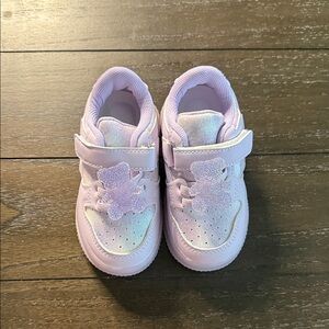 Kids Glittery Bear Sneakers - purple